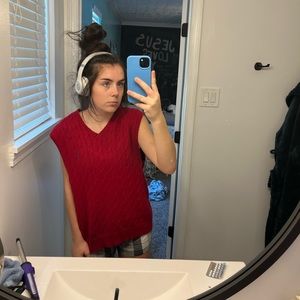 ralph lauren s-m red sweater vest!